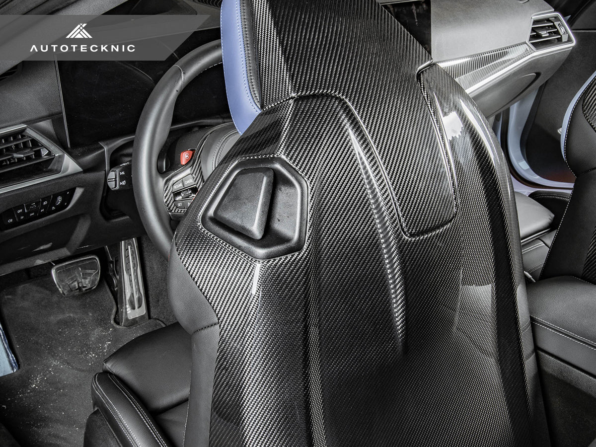 AutoTecknic Dry Carbon Full Seat Back Cover Set - BMW G82/ G83 M4