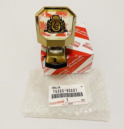 New Genuine Toyota Land Cruiser FJ60 60 Series Hood Logo Gold Emblem 75303-90A01