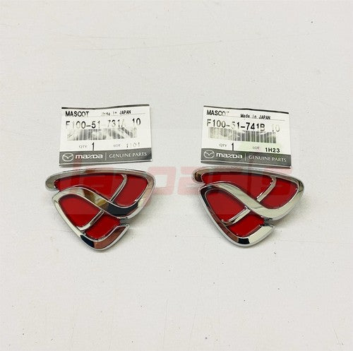 JDM GENUINE FOR MAZDA RX7 RX-7 RX8 FRONT & REAR EFINI RED EMBLEM BADGE SET