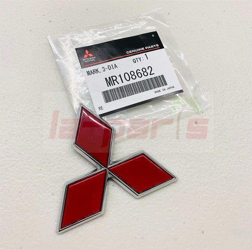 GENUINE MITSUBISHI LANCER EVO6 TOMMI MAKINEN CP9A REAR RED DIAMOND EMBLEM