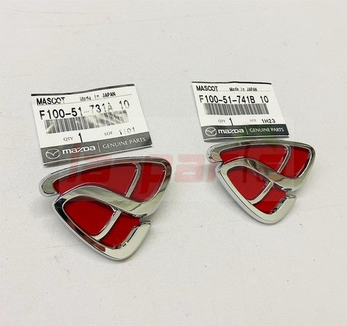 JDM GENUINE FOR MAZDA RX7 RX-7 RX8 FRONT & REAR EFINI RED EMBLEM BADGE SET