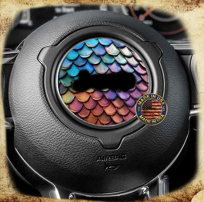 Steering wheel decal mermaid scales 230