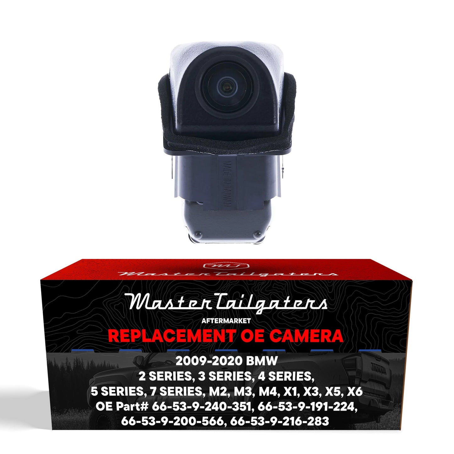 BMW 2/3/4/5/7 Series (2009-2020), M2/M3/M4 (2015-2018), X1/X3/X5/X6 (2010-2015) OEM Replacement Backup Camera OE Part # 66539191224, 66539200566, 66539216283, 66539240351