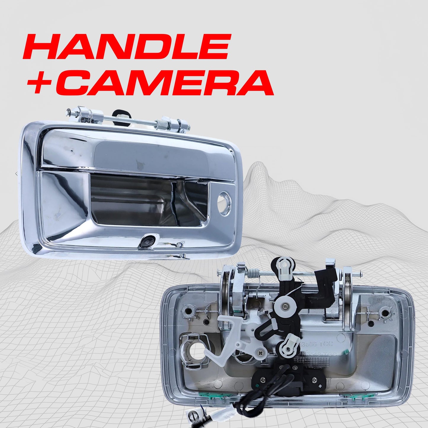 Chevrolet Silverado / GMC Sierra (2016-2018) Chrome Replacement Tailgate Handle with Backup Camera