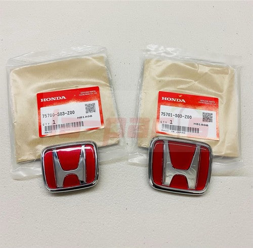 100% GENUINE JDM AUTHENTIC OEM HONDA CIVIC EK9 Type-R Emblem Front + Rear Set