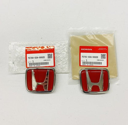 Genuine for Honda S2000 S2K AP1 AP2  Set of Front and Rear Red Emblem Badge JDM