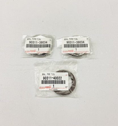 GENUINE FOR TOYOTA CAMRY AVALON ES 300 RX300 FRONT 3L CAM AND CRANK SEALS SET