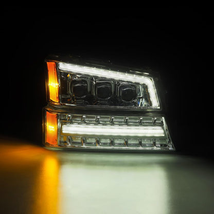 AlphaRex 03-06 Chevy Silverado 1500/2500HD/3500HD/Avalanche Chrome NOVA LED Proj Headlights 880255 *Discontinued