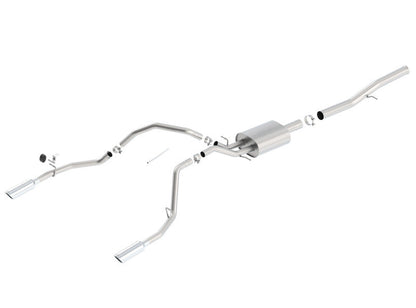 Borla 14 Silv/Sierra 1500 EC Std/CC Short 143.5in WB Touring Single Split Rear Exit Cat-Back Exhaust 140570