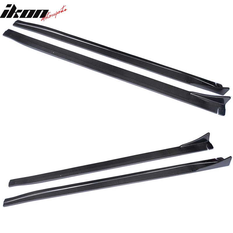 2010-2013 Infiniti G37 V36 JC Style Side Skirts Extension Carbon Fiber