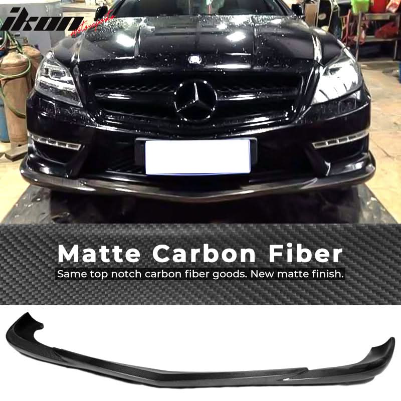 2012-2014 Benz W218 CLS63 AMG GHÂ Style Front Bumper Lip Carbon Fiber