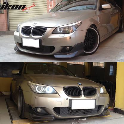 2004-2010 BMW 5 Series E60 M Sport 3D Front Bumper Lip Carbon Fiber