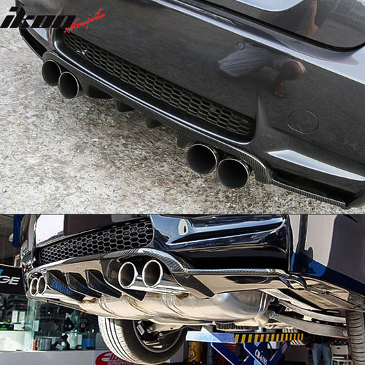 2008-2013 BMW E92 E93 M3 HM Style Rear Bumper Diffuser Carbon Fiber