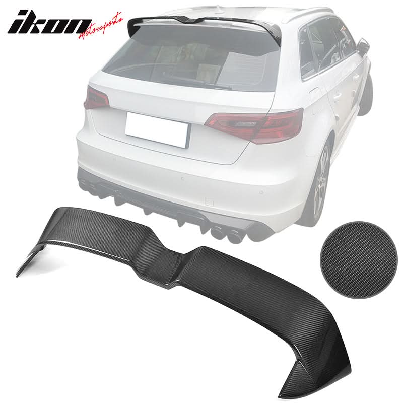 2014-2018 Audi A3 8V Hatchback JC Style Rear Roof Spoiler Carbon Fiber