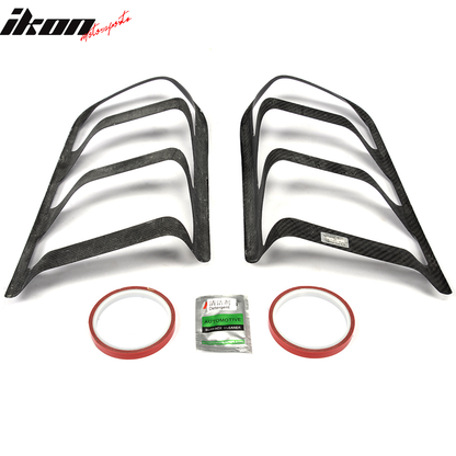 2015-2017 Ford Mustang Coupe 2PCS Tail Lights Lamp Cover Carbon Fiber