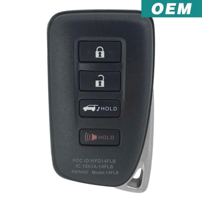Lexus LX NX RX 2020-2022 OEM 4 Button Smart Key HYQ14FLB G Board 3950