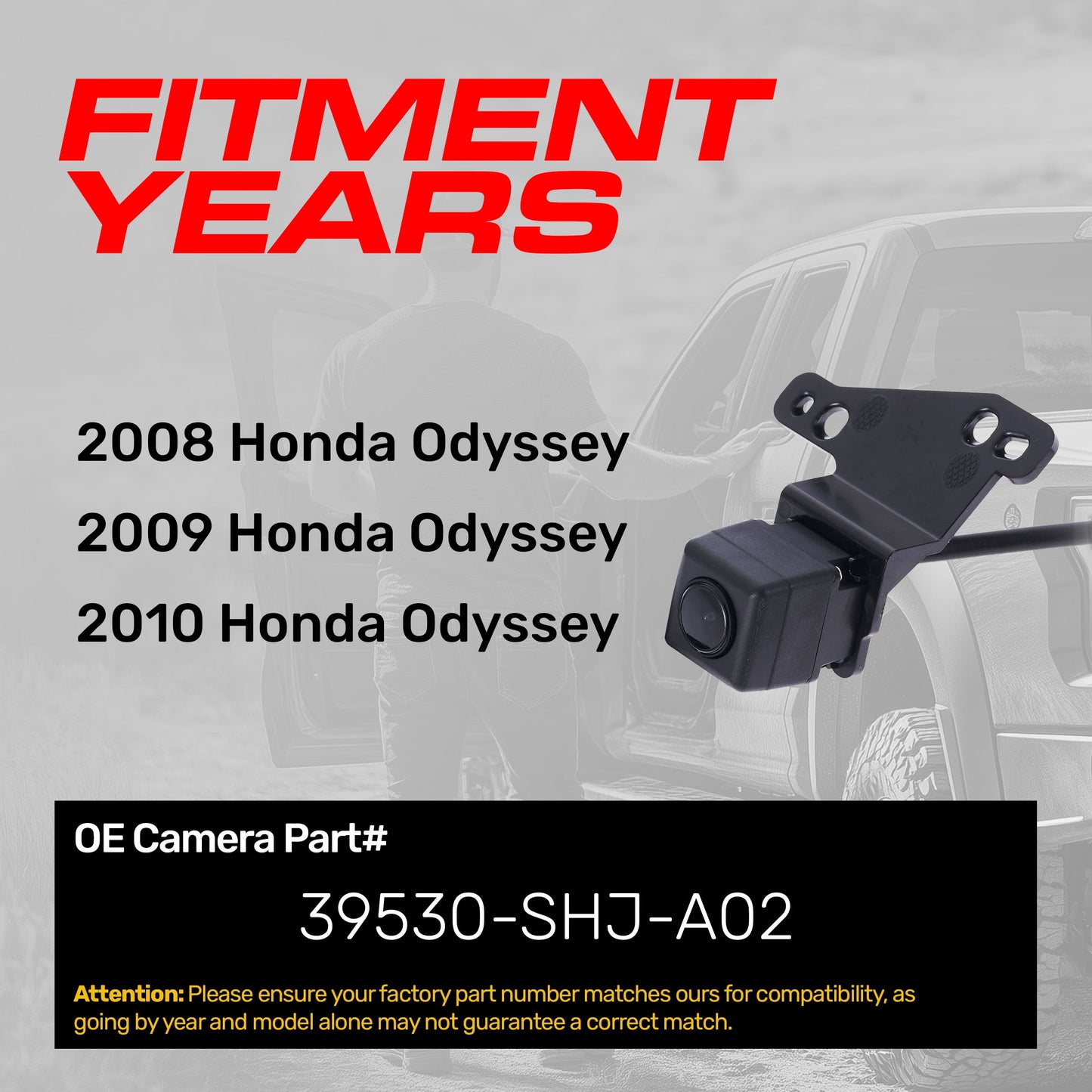 Honda Odyssey (2008-2010) OEM Replacement Backup Camera OE Part # 39530-SHJ-A02