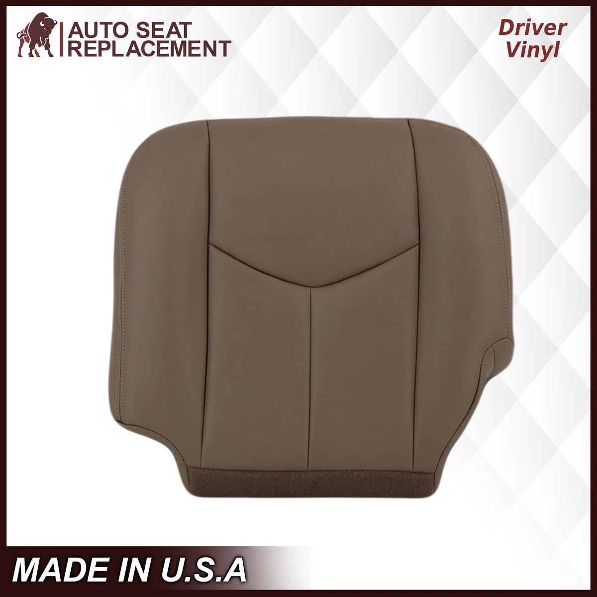 2003-2007 Chevy Silverado/Avalanche & GMC Sierra Work Truck Seat Cover in Tan 40/20/40 (Leanback Without Armrest): Choose Leather or Vinyl
