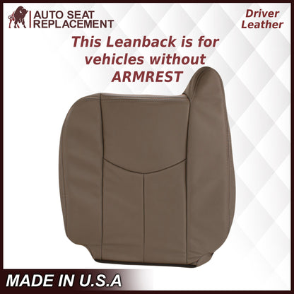 2003-2007 Chevy Silverado/Avalanche & GMC Sierra Work Truck Seat Cover in Tan 40/20/40 (Leanback Without Armrest): Choose Leather or Vinyl