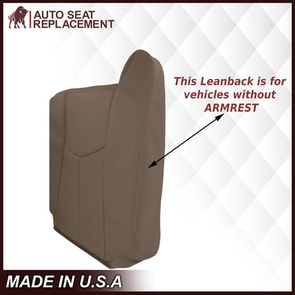 2003-2007 Chevy Silverado/Avalanche & GMC Sierra Work Truck Seat Cover in Tan 40/20/40 (Leanback Without Armrest): Choose Leather or Vinyl