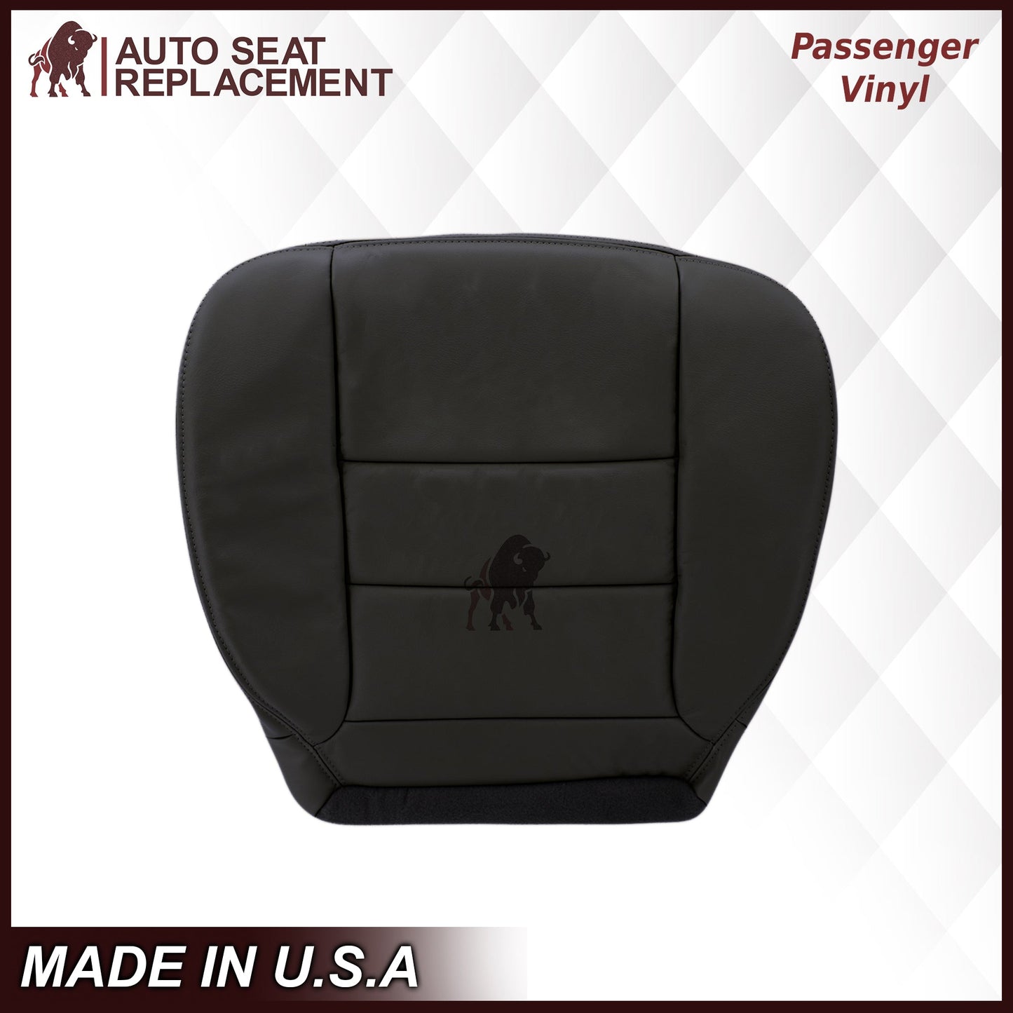 2002-2007 Ford F250/F350/F450/F550 Lariat Extended Cab Seat Cover in Black: Choose Leather or Vinyl