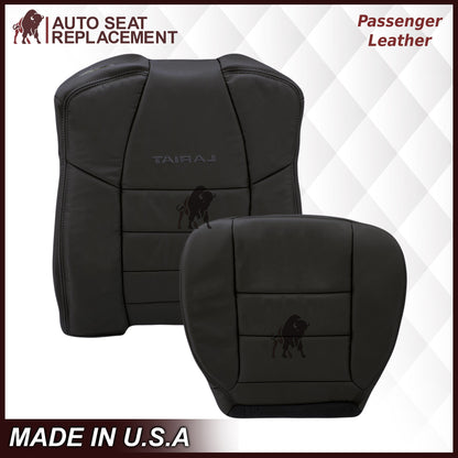 2002-2007 Ford F250/F350/F450/F550 Lariat Extended Cab Seat Cover in Black: Choose Leather or Vinyl