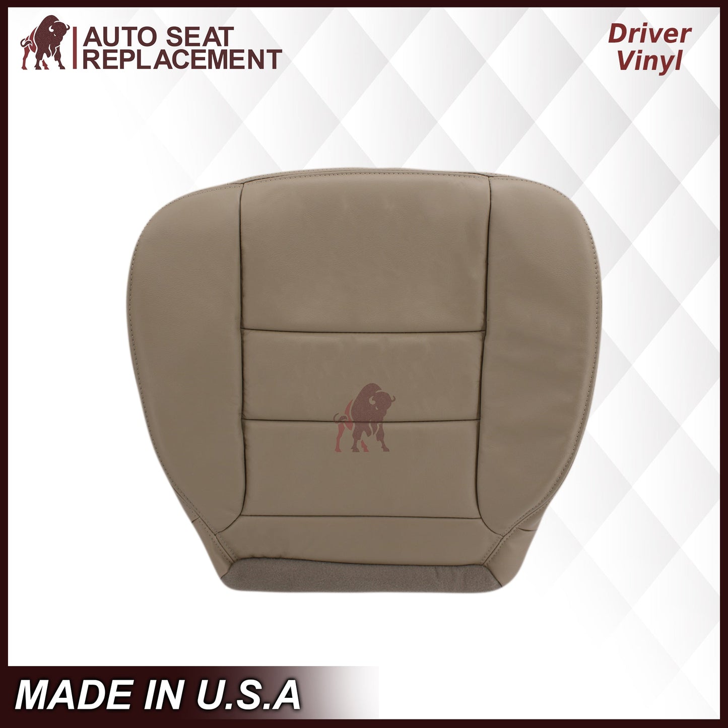 2002-2007 Ford F250/F350/F450/F550 Lariat Extended Cab Seat Cover in Tan: Choose Leather or Vinyl