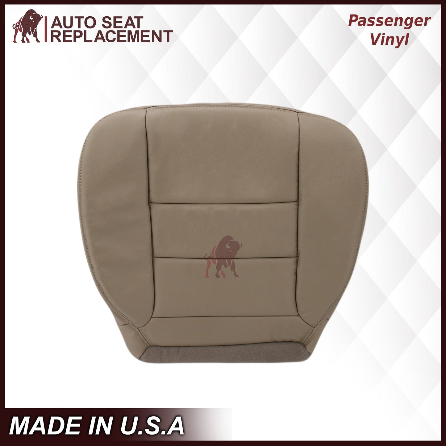 2002-2007 Ford F250/F350/F450/F550 Lariat Extended Cab Seat Cover in Tan: Choose Leather or Vinyl