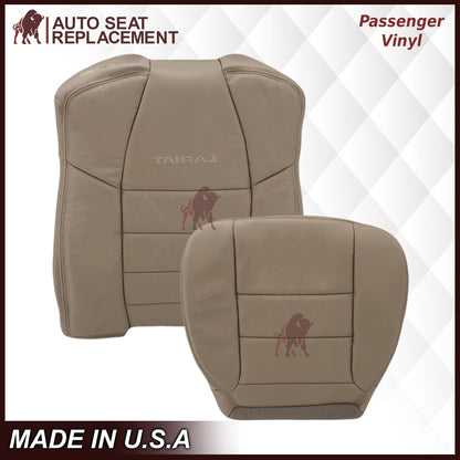 2002-2007 Ford F250/F350/F450/F550 Lariat Extended Cab Seat Cover in Tan: Choose Leather or Vinyl