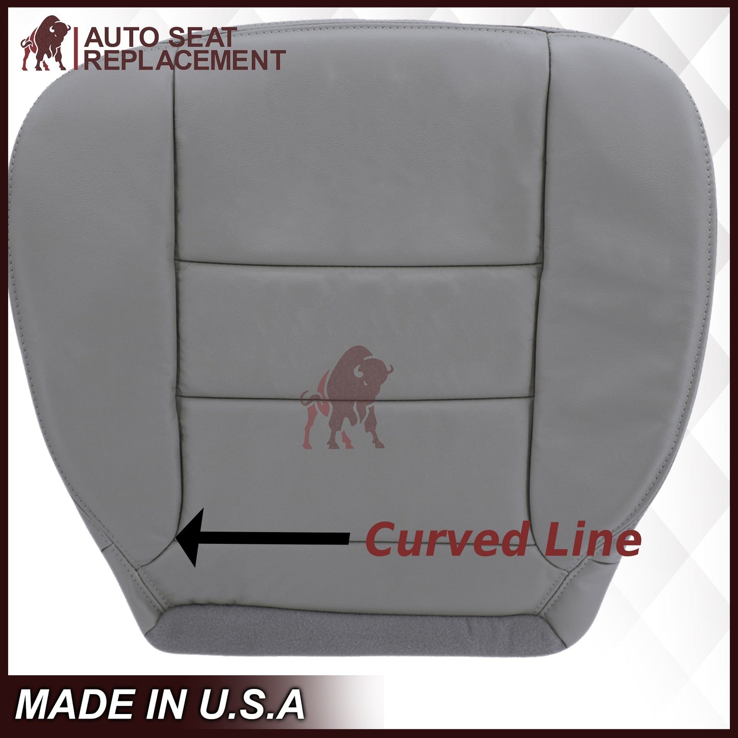 2002-2007 Ford F250/F350/F450/F550 Lariat Extended Cab Seat Cover in Flint Gray: Choose Leather or Vinyl