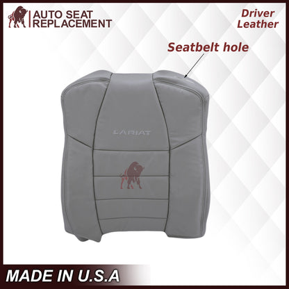 2002-2007 Ford F250/F350/F450/F550 Lariat Extended Cab Seat Cover in Flint Gray: Choose Leather or Vinyl