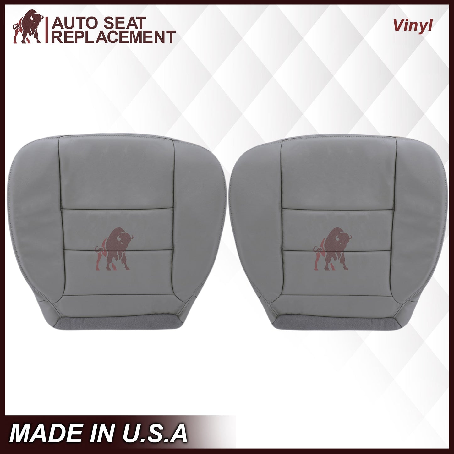 2002-2007 Ford F250/F350/F450/F550 Lariat Extended Cab Seat Cover in Flint Gray: Choose Leather or Vinyl