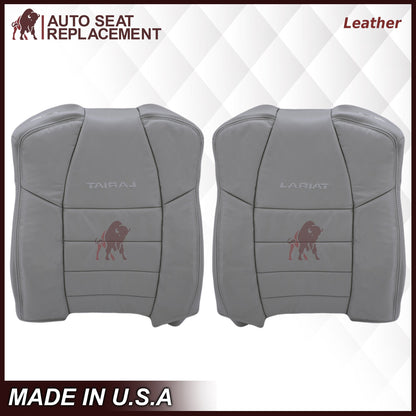 2002-2007 Ford F250/F350/F450/F550 Lariat Extended Cab Seat Cover in Flint Gray: Choose Leather or Vinyl