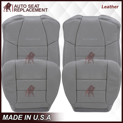 2002-2007 Ford F250/F350/F450/F550 Lariat Extended Cab Seat Cover in Flint Gray: Choose Leather or Vinyl