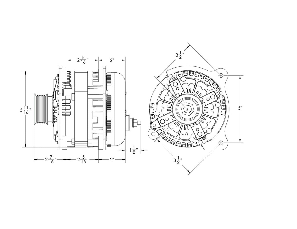 Mechman 370 Amp High Output Alternator 1992-2004 Volkswagen Golf / Jetta / Passat 1.8L 2.0L 2.8L