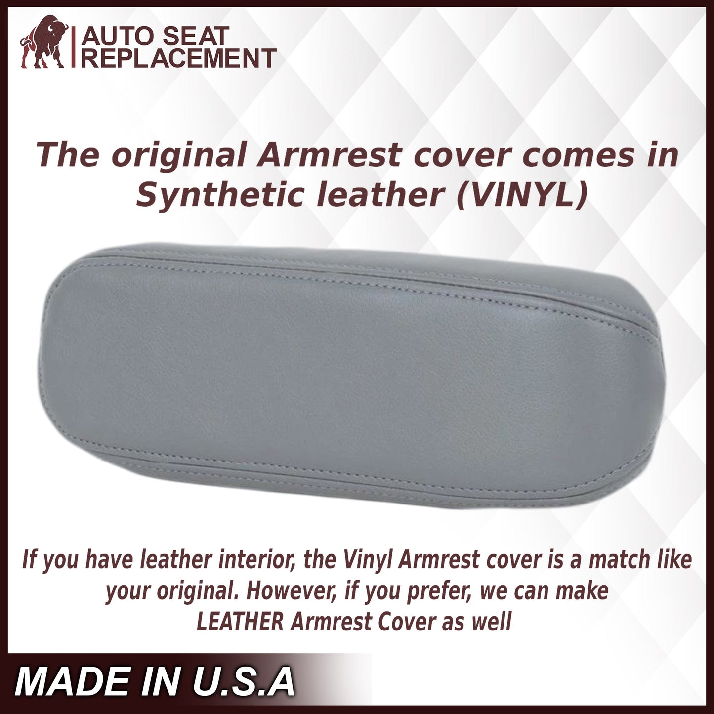 2003-2007 Ford F250/F350/F450/F550 Lariat Seat Cover in Flint Gray: Choose Leather or Vinyl