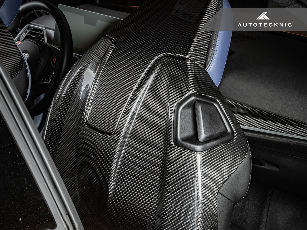 AutoTecknic Dry Carbon Full Seat Back Cover Set - BMW F91/ F92 M8