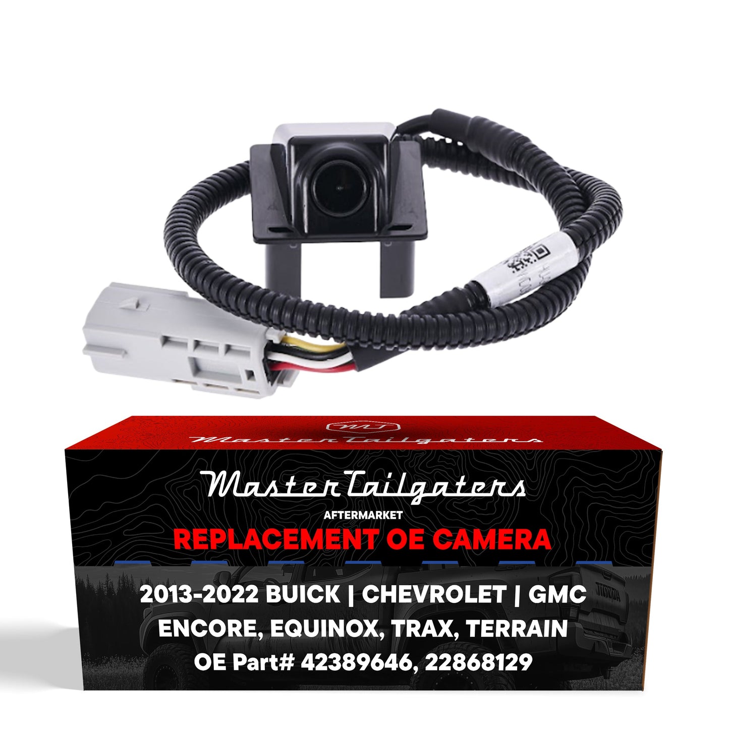 Buick Encore (13-22), Chevrolet Trax (13-22), Chevrolet Equinox (14-15), GMC Terrain/Terrain Denali (14-17) OEM Replacement Backup Camera OE Part # 22868129, 42389646