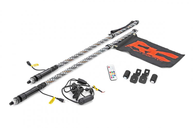 Polaris LED Whip Light Bed Mounting System 17-20 General/14-20 Ranger Rough Country