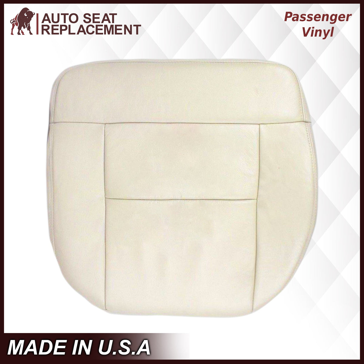 2004 Ford F150 Seat Cover in Light Parchment Tan: Choose Leather or Vinyl
