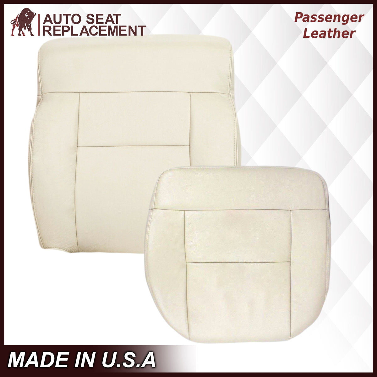 2004 Ford F150 Seat Cover in Light Parchment Tan: Choose Leather or Vinyl