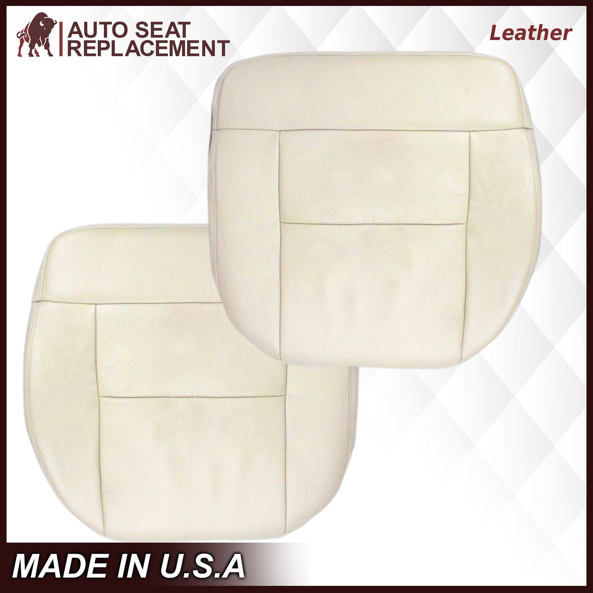2004 Ford F150 Seat Cover in Light Parchment Tan: Choose Leather or Vinyl
