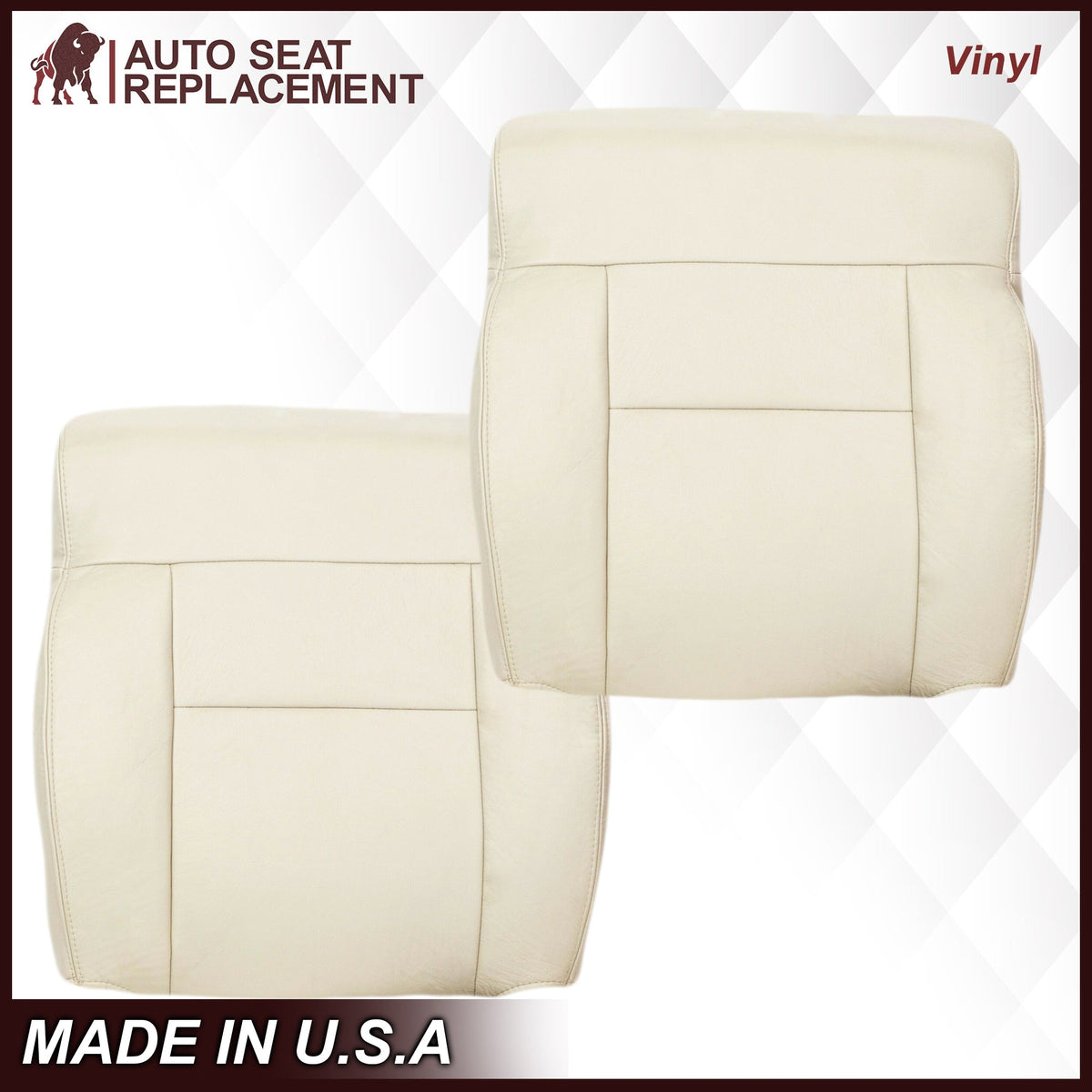 2004 Ford F150 Seat Cover in Light Parchment Tan: Choose Leather or Vinyl