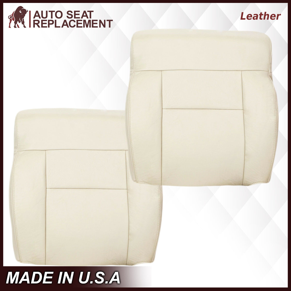 2004 Ford F150 Seat Cover in Light Parchment Tan: Choose Leather or Vinyl
