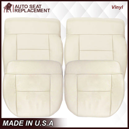2004 Ford F150 Seat Cover in Light Parchment Tan: Choose Leather or Vinyl