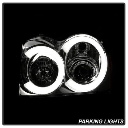 Spyder 05-07 Jeep Grand Cherokee - Light Bar Projector Headlights - Chrome - PRO-YD-JGC05V2-LB-C 5086112