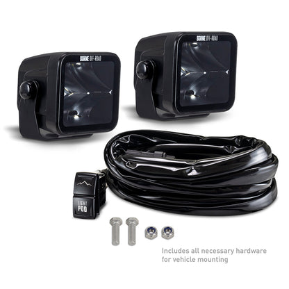 Borne Off-Road Light Pods (Kit of 2) 3x3 Spot BNLT-LP33-2S