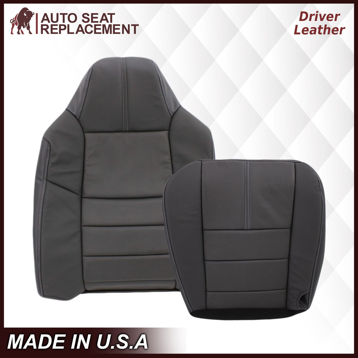 2008-2010 Ford F-250 F-350 F-450 F-550 Lariat Seat Cover in Black: Choose From Variants
