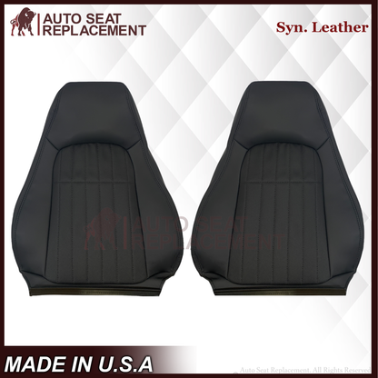 1997-2002 For Chevy Camaro SS Replacement Black Seat Covers In Synthetic Leather