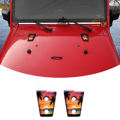 Sunrise beach hood hinge overlay decals 14
